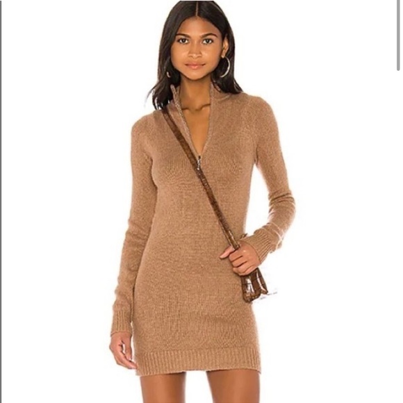 Lovers & Friends Anthea Sweater Dress in Camel - Picture 3 of 6